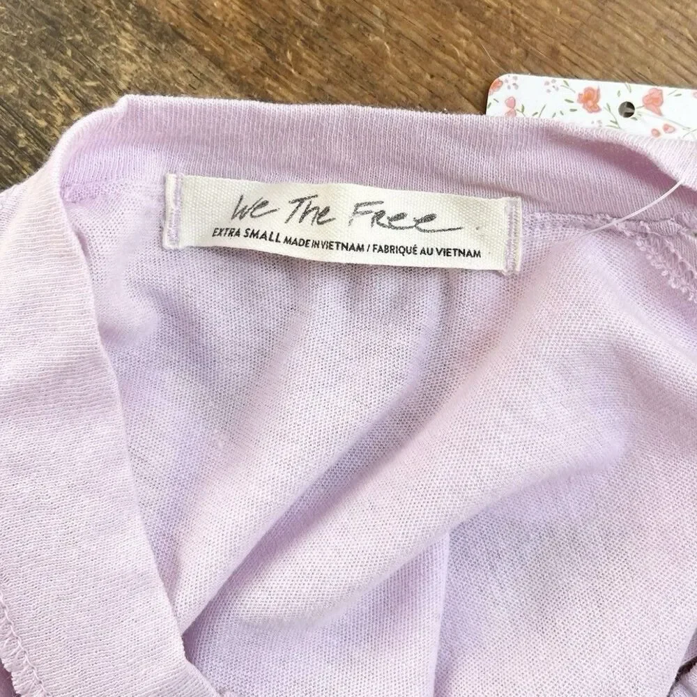 Free People / We The Free Blush Lilac Sleeveless Knot Top Size XS High Neck NWT